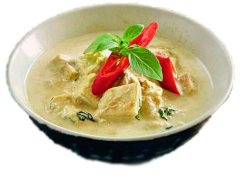 Зеленое тайское карри с курицей и баклажанами карри по-тайски с курицей